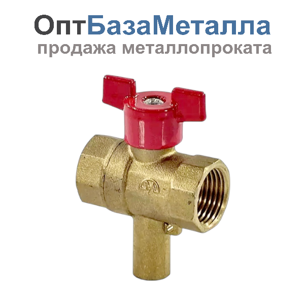 Кран д/термодатчика шаровой 11б27пт1 Ду 15 Ру16 ВР Пензапромарматура 01411011, DN 15, 1/2 дюйма